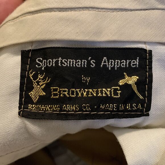 Vintage 70s Browning Pants Mens 44 Tall Tan Sportsman Apparel Hunting USA 23501 - Picture 2 of 7